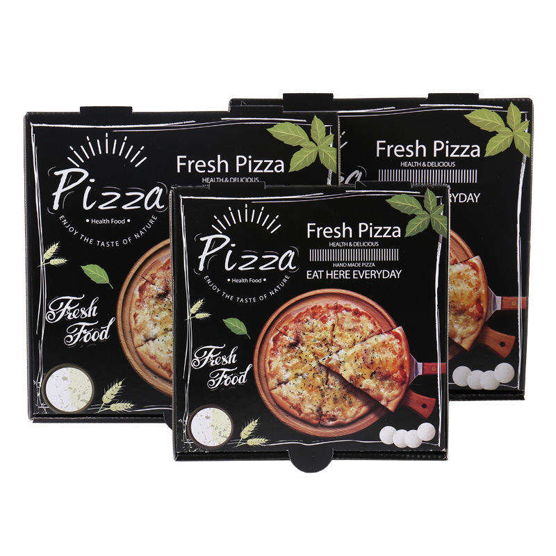 Luksuzna kutija za pizzu sa valovitim logotipom prehrambene kvalitete