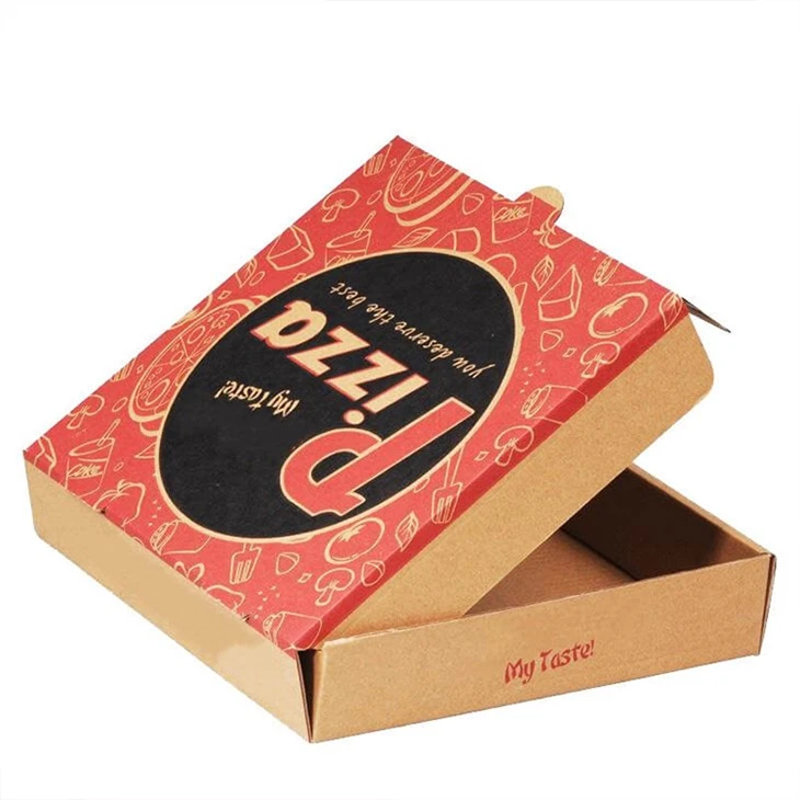 Kutija za pakiranje prehrambene kvalitete Prilagođena Llogo kineska kutija za pizzu