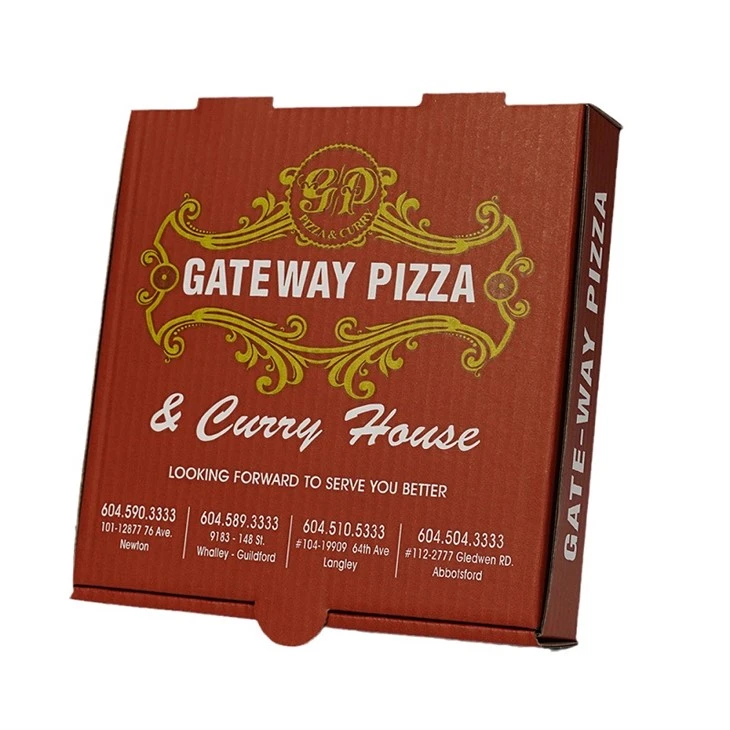 Kutija za pakovanje za hranu po meri Valovita kutija za pizzu