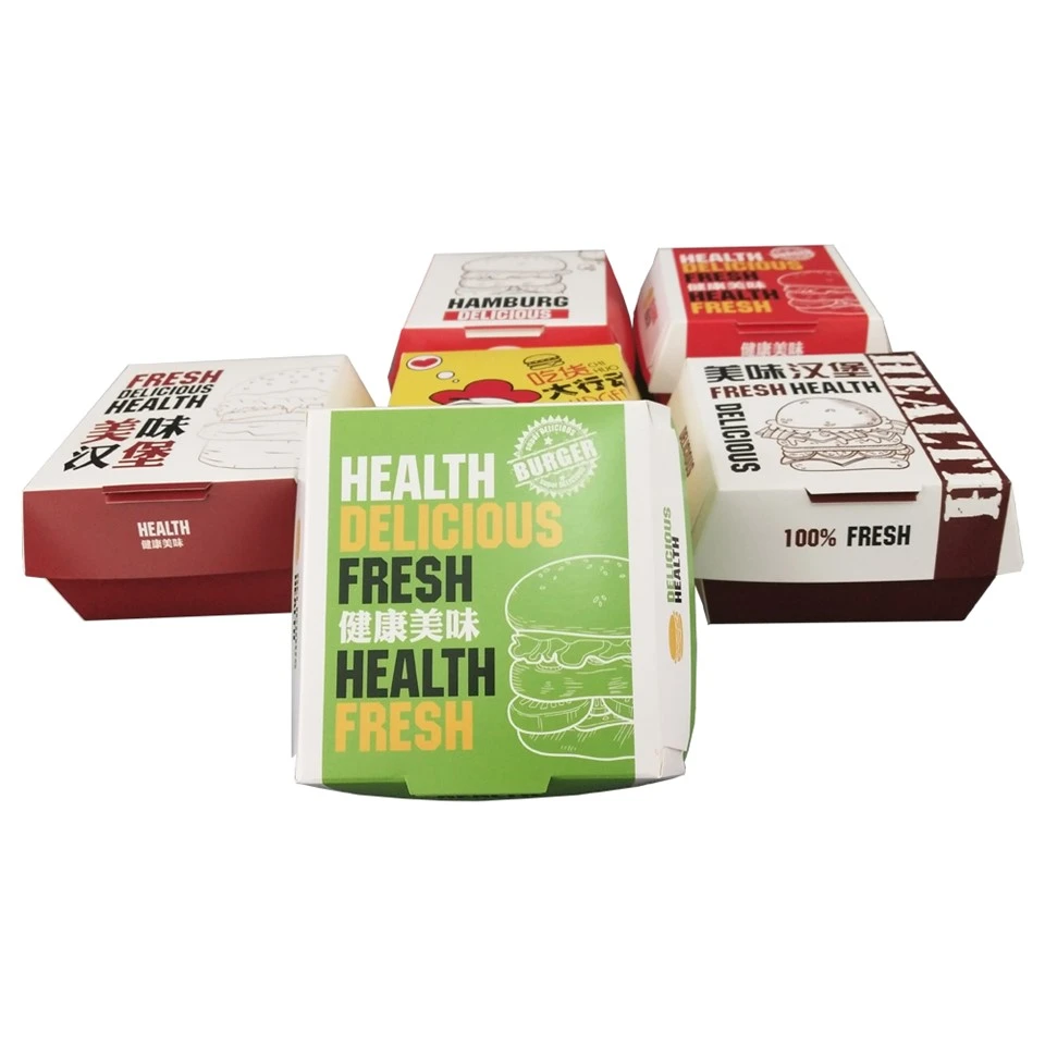 Take Out Clamshell Hamburg Paper Box